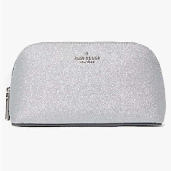 Kate Spade New York Shimmy Glitter Fabric Small Cosmetic Case (Lunar Light) - Picture 3 of 3